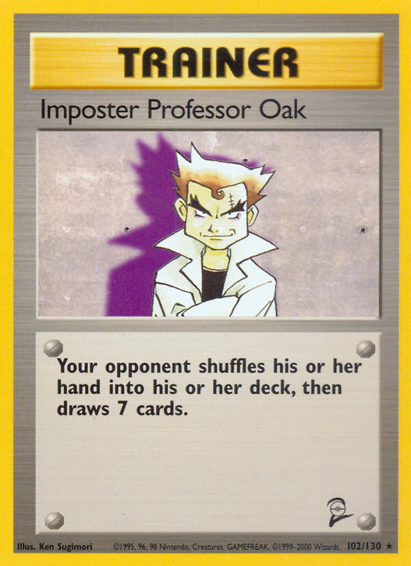 Imposter Professor Oak (102/130) [Base Set 2] | Game Haven TX