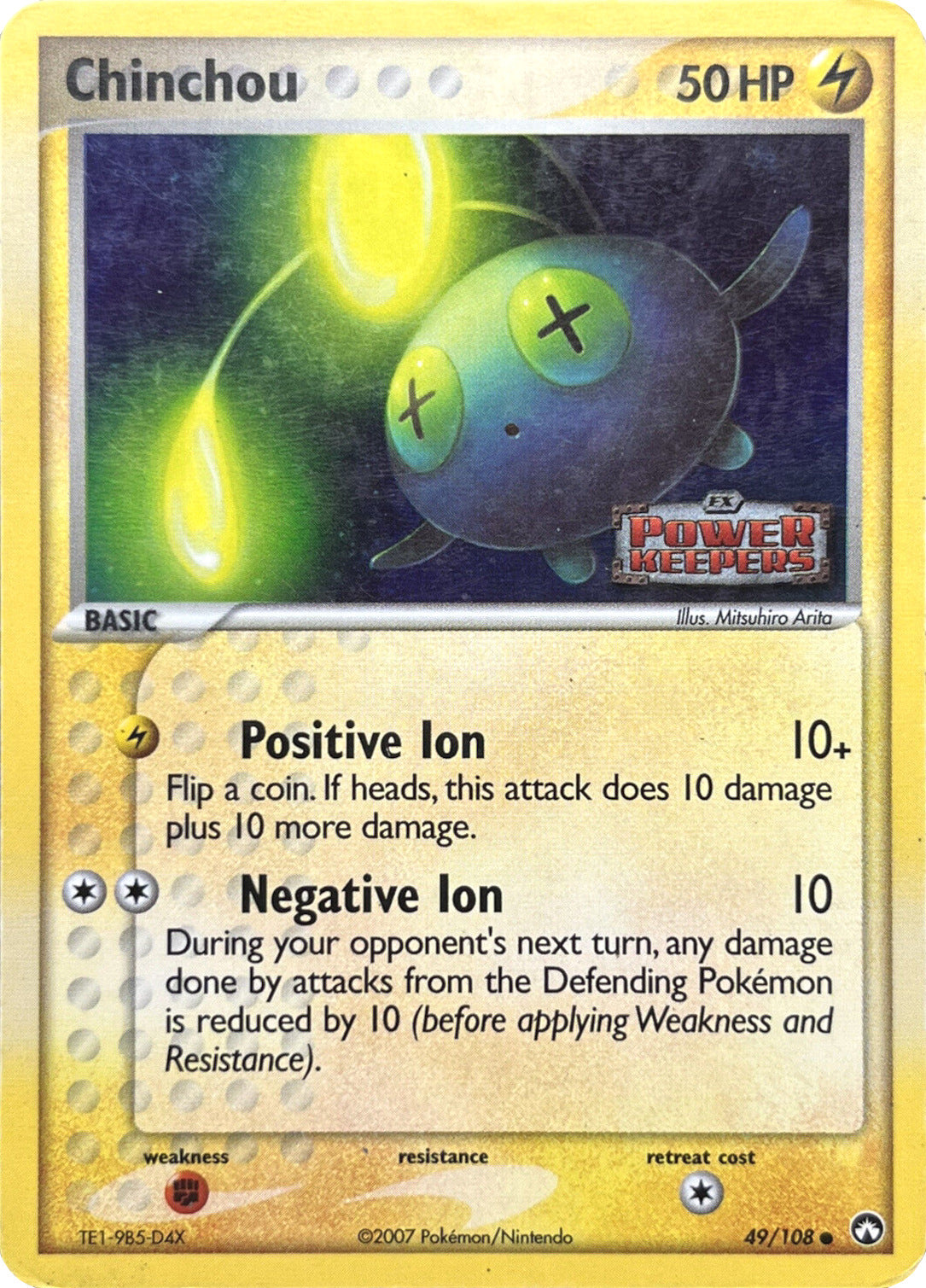 Chinchou (49/108) (Stamped) [EX: Power Keepers] | Game Haven TX