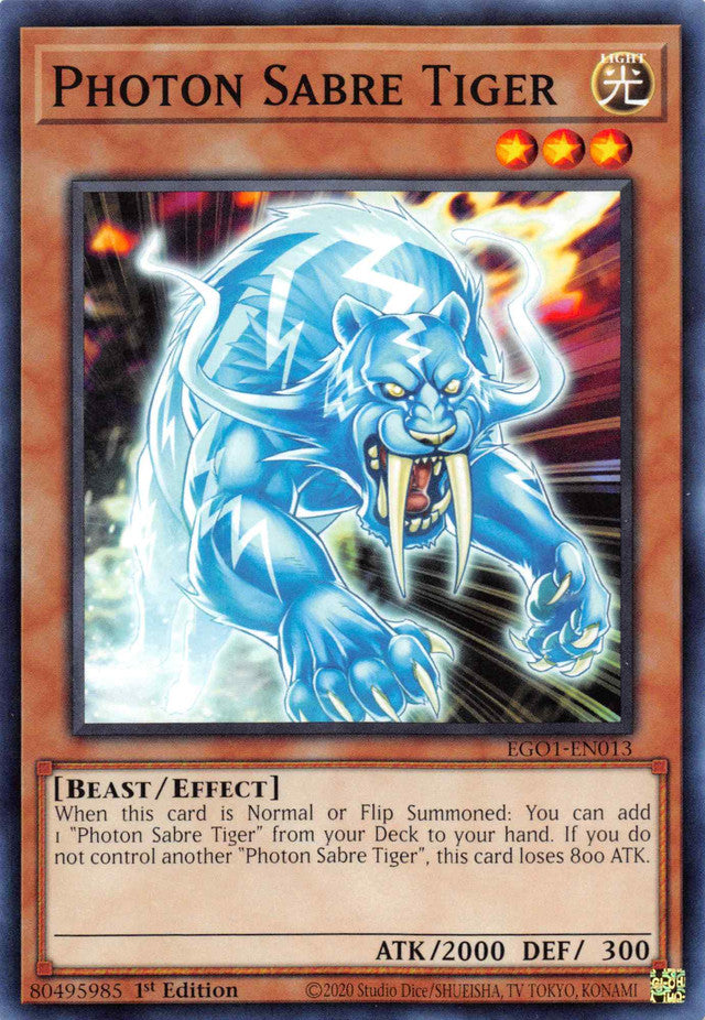 Photon Sabre Tiger [EGO1-EN013] Common | Game Haven TX