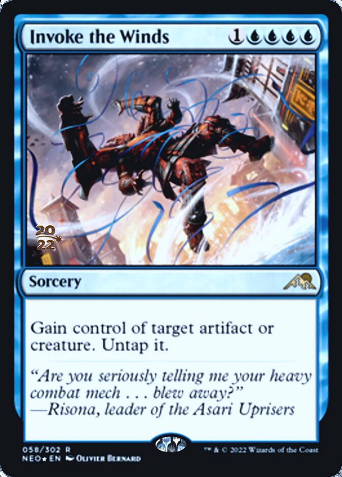Invoke the Winds [Kamigawa: Neon Dynasty Prerelease Promos] | Game Haven TX