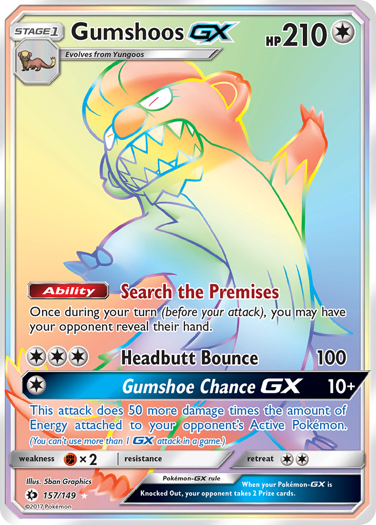 Gumshoos GX (157/149) [Sun & Moon: Base Set] | Game Haven TX