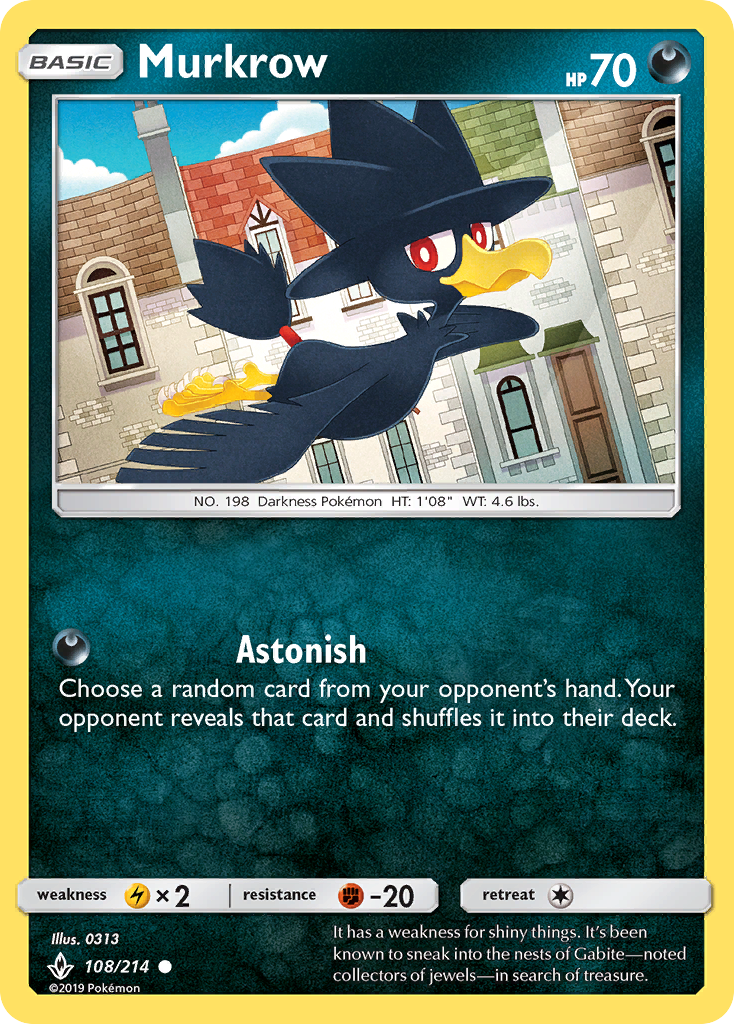 Murkrow (108/214) [Sun & Moon: Unbroken Bonds] | Game Haven TX
