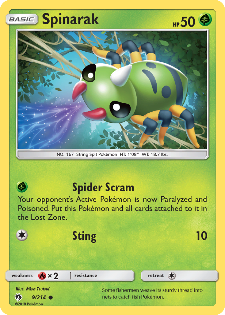Spinarak (9/214) [Sun & Moon: Lost Thunder] | Game Haven TX