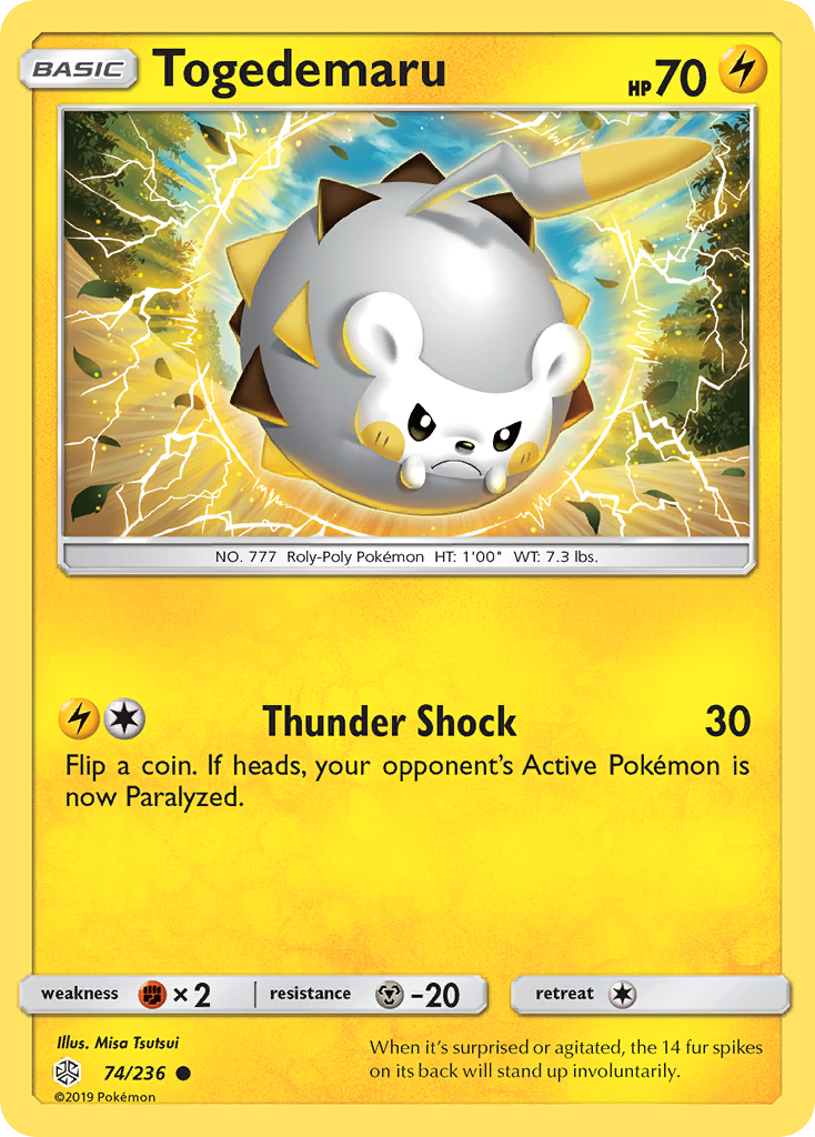 Togedemaru (74/236) [Sun & Moon: Cosmic Eclipse] | Game Haven TX
