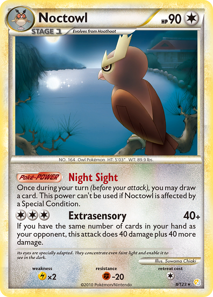 Noctowl (8/123) [HeartGold & SoulSilver: Base Set] | Game Haven TX