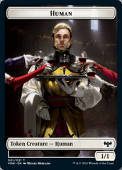 Human (001) // Treasure Double-sided Token [Innistrad: Crimson Vow Tokens] | Game Haven TX