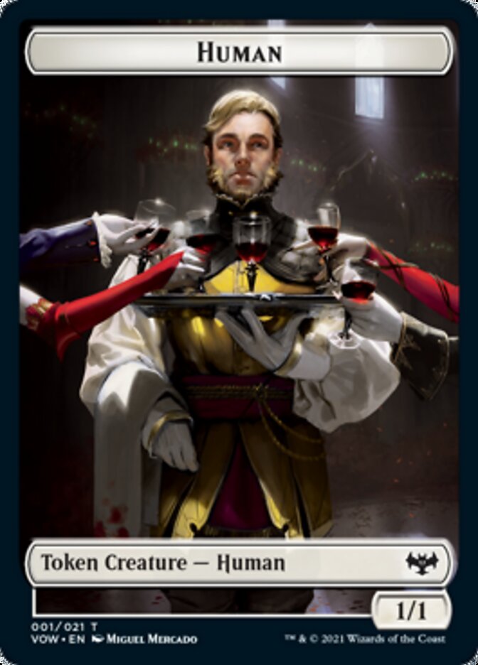Human (001) // Boar Double-sided Token [Innistrad: Crimson Vow Tokens] | Game Haven TX