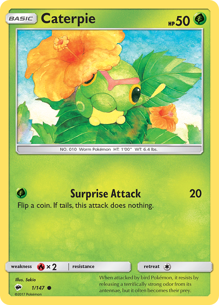 Caterpie (1/147) [Sun & Moon: Burning Shadows] | Game Haven TX