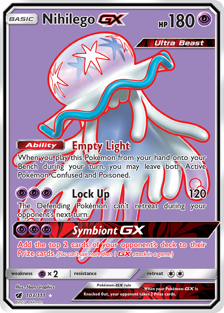 Nihilego GX (103/111) [Sun & Moon: Crimson Invasion] | Game Haven TX
