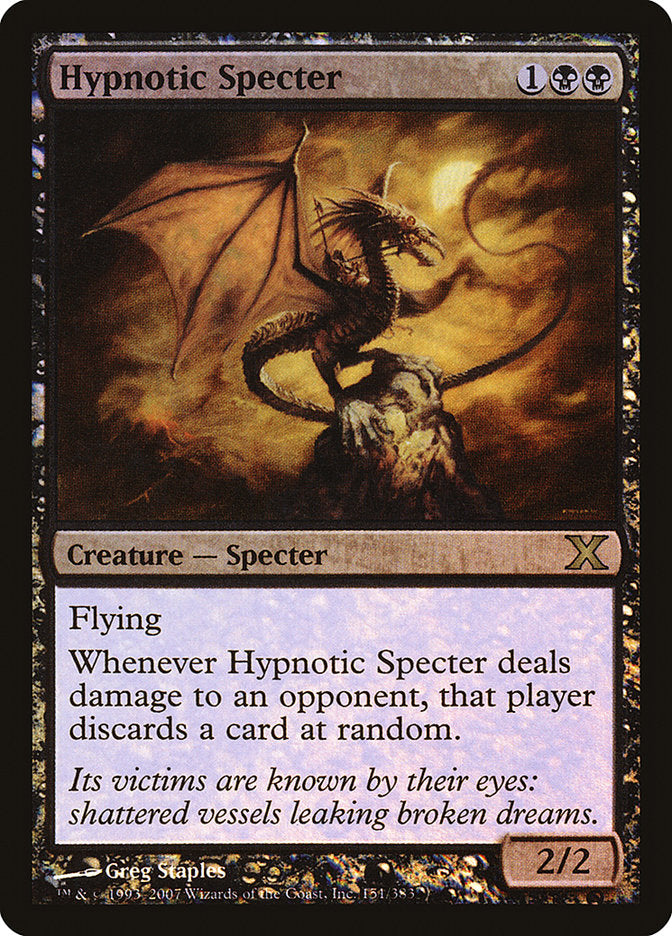 Hypnotic Specter (Premium Foil) [Tenth Edition] | Game Haven TX