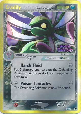 Cradily (2/110) (Delta Species) (Stamped) [EX: Holon Phantoms] | Game Haven TX