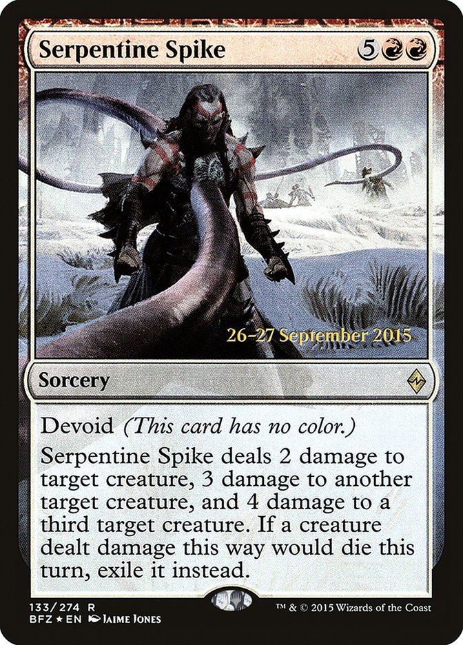 Serpentine Spike  [Battle for Zendikar Prerelease Promos] | Game Haven TX