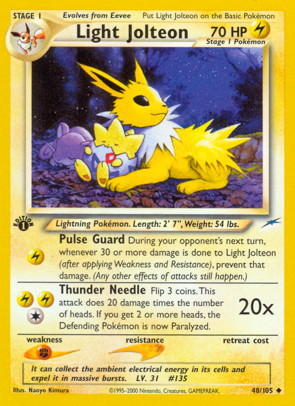 Light Jolteon (48/105) [Neo Destiny 1st Edition] | Game Haven TX