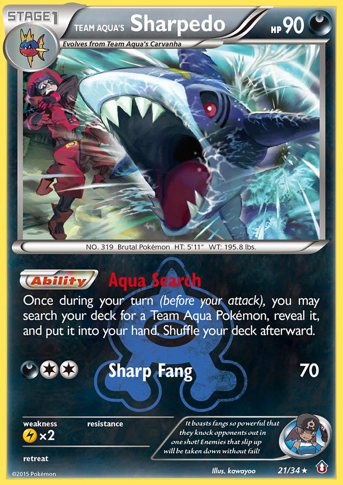 Team Aqua's Sharpedo (21/34) [XY: Double Crisis] | Game Haven TX