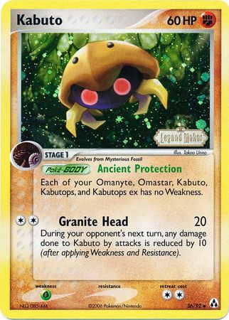Kabuto (36/92) (Stamped) [EX: Legend Maker] | Game Haven TX