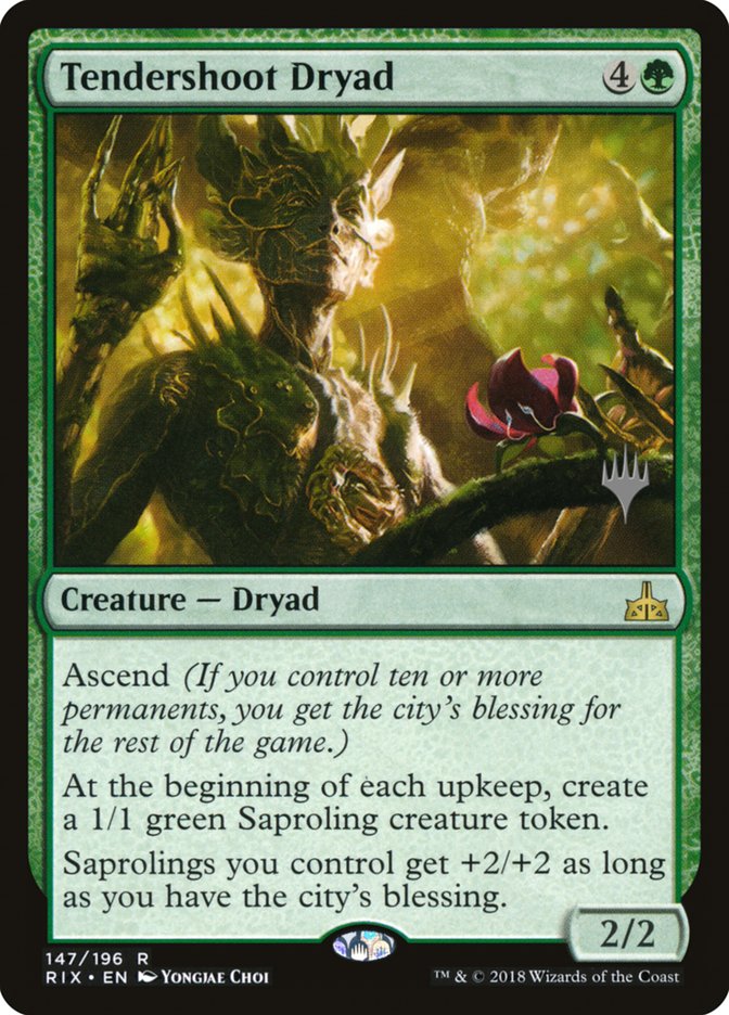 Tendershoot Dryad [Rivals of Ixalan Promos] | Game Haven TX