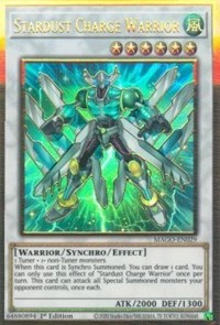 Stardust Charge Warrior [MAGO-EN029] Gold Rare | Game Haven TX