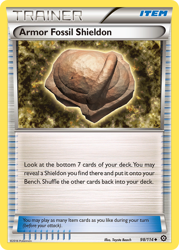 Armor Fossil Shieldon (98/114) [XY: Steam Siege] | Game Haven TX