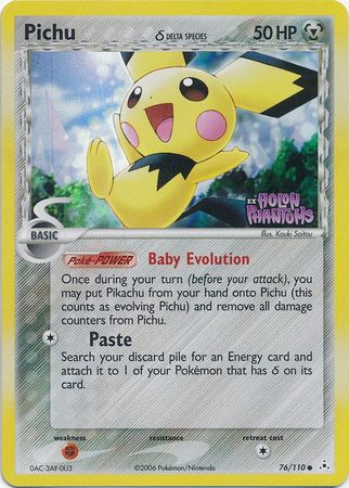 Pichu (76/110) (Delta Species) (Stamped) [EX: Holon Phantoms] | Game Haven TX