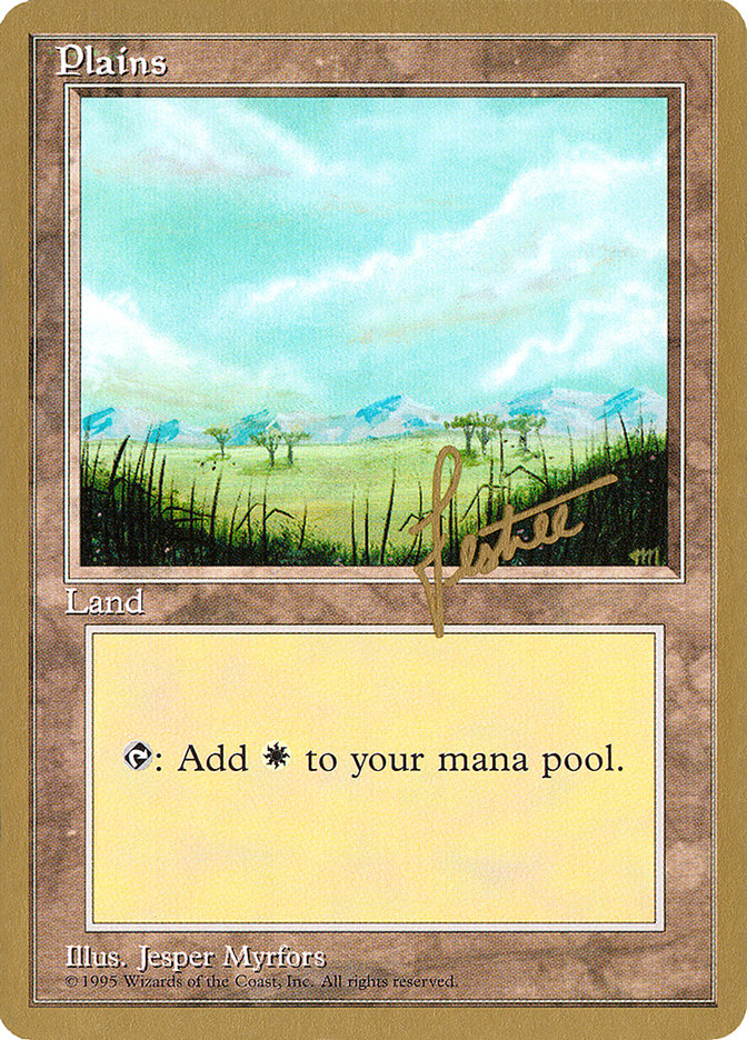 Plains (bl365) (Bertrand Lestree) [Pro Tour Collector Set] | Game Haven TX