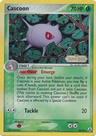 Cascoon (30/92) (Stamped) [EX: Legend Maker] | Game Haven TX