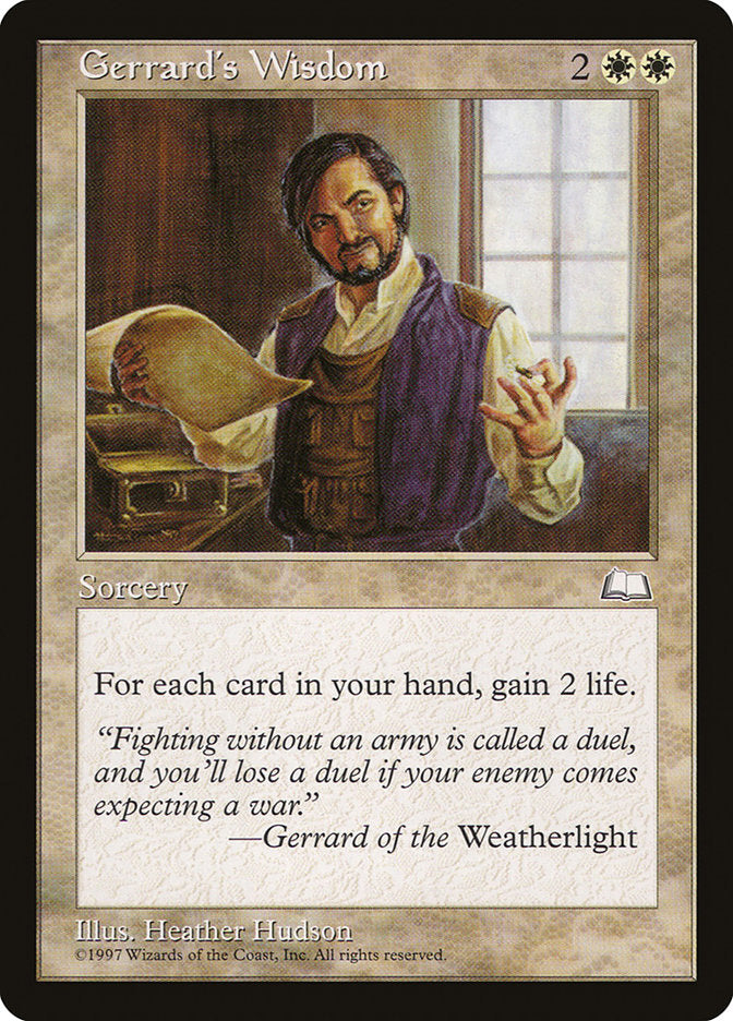 Gerrard's Wisdom [Weatherlight] | Game Haven TX