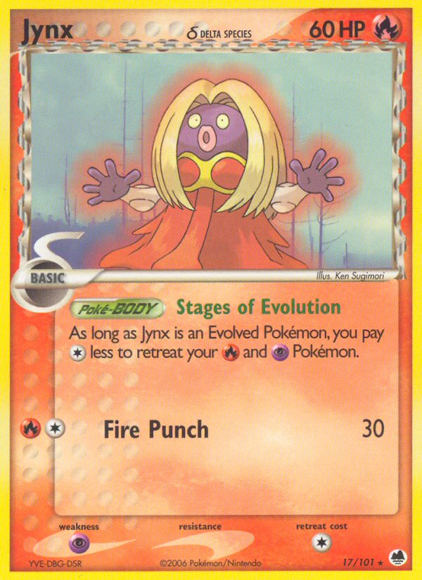Jynx (17/101) (Delta Species) [EX: Dragon Frontiers] | Game Haven TX