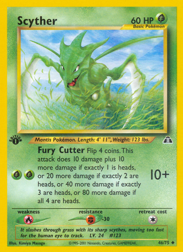 Scyther (46/75) [Neo Discovery 1st Edition] | Game Haven TX