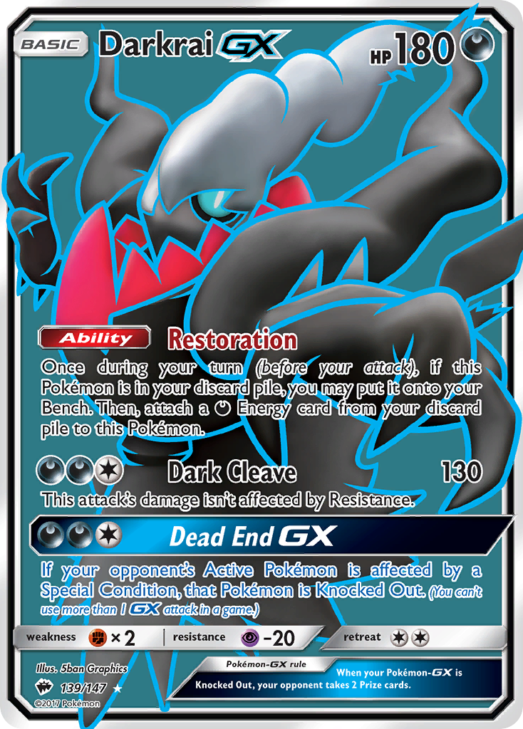 Darkrai GX (139/147) [Sun & Moon: Burning Shadows] | Game Haven TX