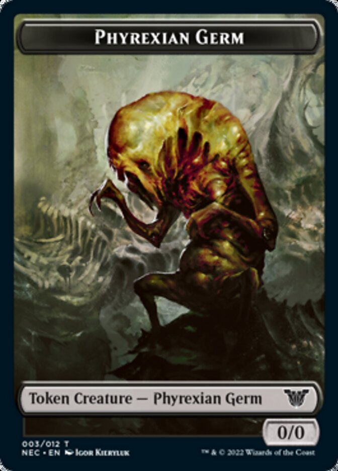 Phyrexian Germ // Spirit (002) Double-sided Token [Kamigawa: Neon Dynasty Commander Tokens] | Game Haven TX