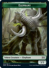 Elephant // Wurm (029) Double-sided Token [Double Masters Tokens] | Game Haven TX