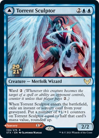 Torrent Sculptor // Flamethrower Sonata (Prerelease) [Strixhaven: School of Mages Prerelease Promos] | Game Haven TX