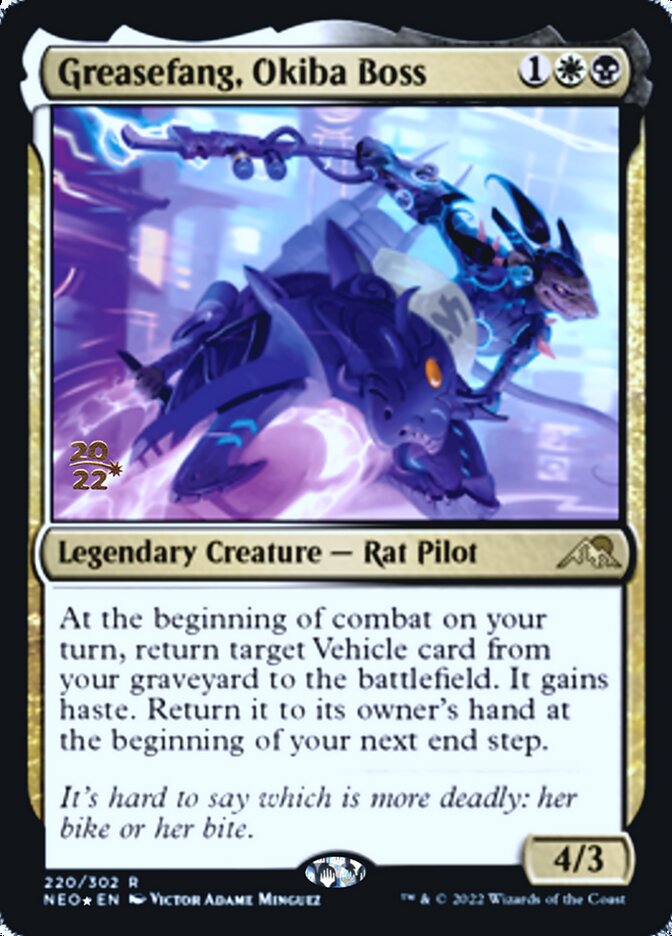 Greasefang, Okiba Boss [Kamigawa: Neon Dynasty Prerelease Promos] | Game Haven TX