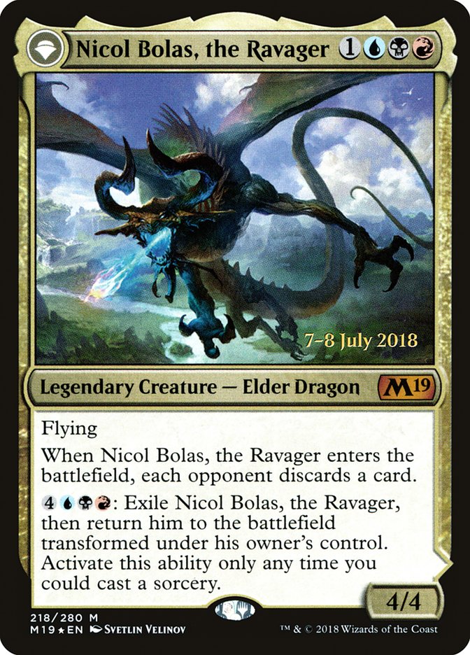 Nicol Bolas, the Ravager // Nicol Bolas, the Arisen [Core Set 2019 Promos] | Game Haven TX