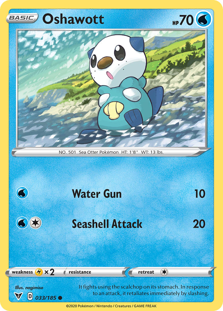 Oshawott (033/185) [Sword & Shield: Vivid Voltage] | Game Haven TX