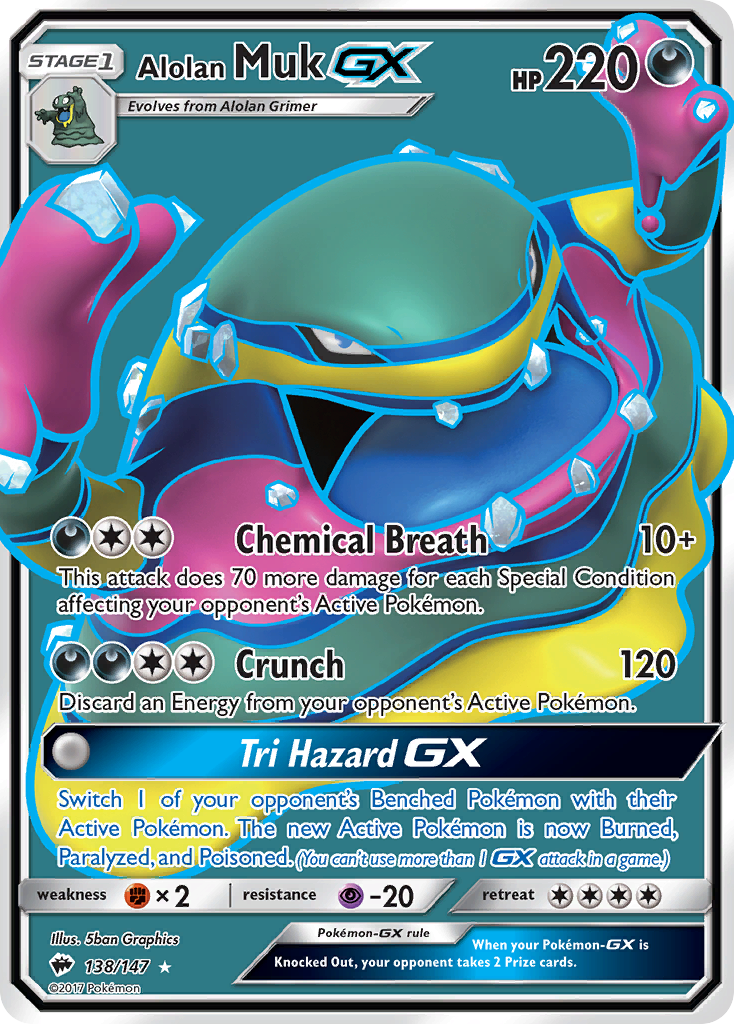 Alolan Muk GX (138/147) [Sun & Moon: Burning Shadows] | Game Haven TX