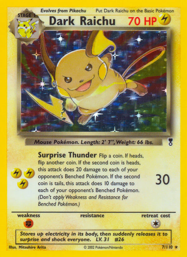 Dark Raichu (7/110) (WotC) (Theme Deck Exclusive) [Legendary Collection] | Game Haven TX