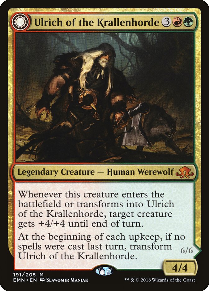 Ulrich of the Krallenhorde // Ulrich, Uncontested Alpha [Eldritch Moon] | Game Haven TX