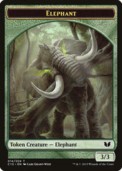 Elephant // Saproling Double-Sided Token [Commander 2015 Tokens] | Game Haven TX