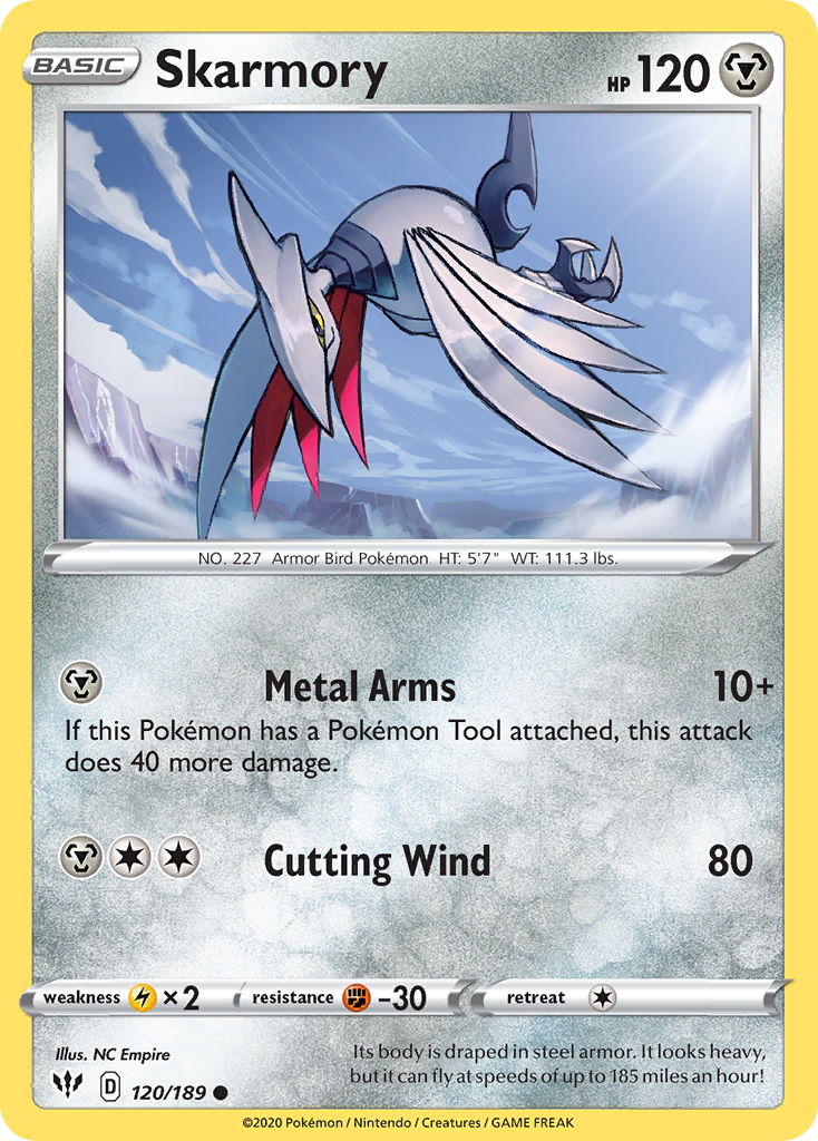 Skarmory (120/189) [Sword & Shield: Darkness Ablaze] | Game Haven TX
