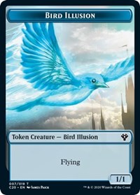 Bird Illusion // Beast (011) Double-sided Token [Commander 2020 Tokens] | Game Haven TX