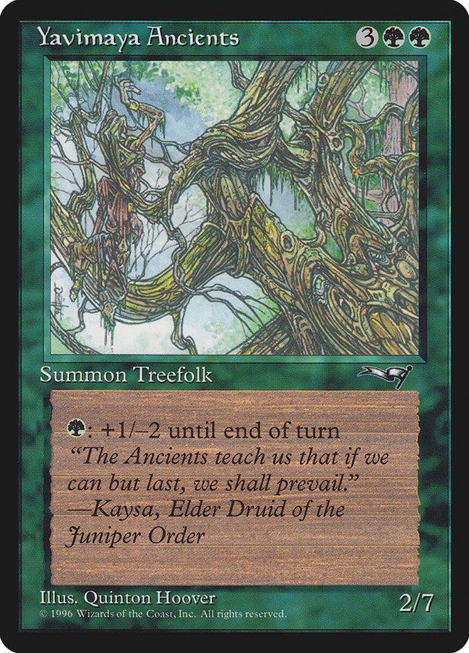 Yavimaya Ancients (Druid Art) [Alliances] | Game Haven TX