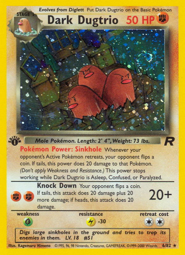 Dark Dugtrio (6/82) [Team Rocket 1st Edition] | Game Haven TX