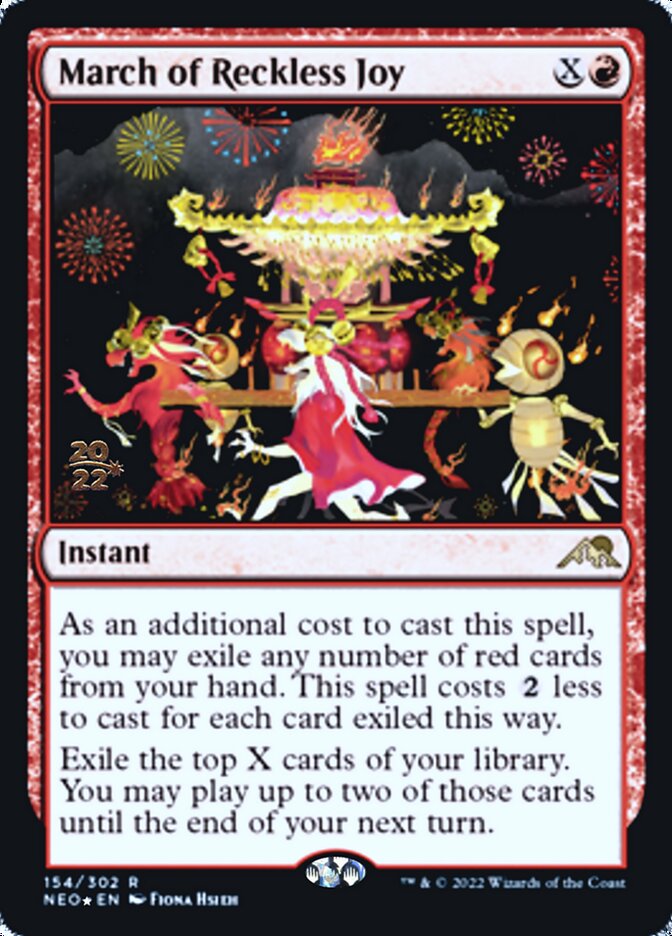 March of Reckless Joy [Kamigawa: Neon Dynasty Prerelease Promos] | Game Haven TX