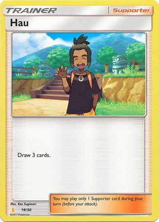 Hau (19/30) [Sun & Moon: Trainer Kit - Alolan Raichu] | Game Haven TX