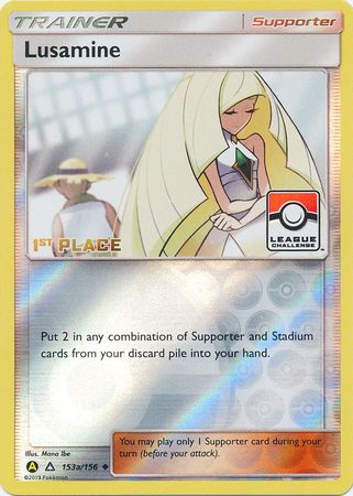 Lusamine (153a/156) (League Challenge Alt Art 1st Place) [Sun & Moon: Ultra Prism] | Game Haven TX