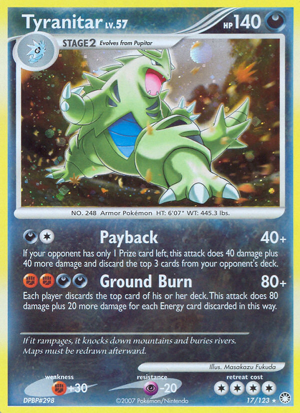 Tyranitar (17/123) [Diamond & Pearl: Mysterious Treasures] | Game Haven TX