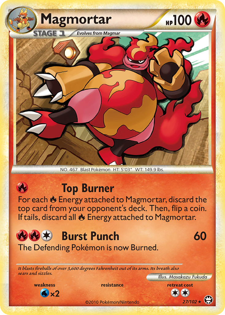Magmortar (27/102) [HeartGold & SoulSilver: Triumphant] | Game Haven TX