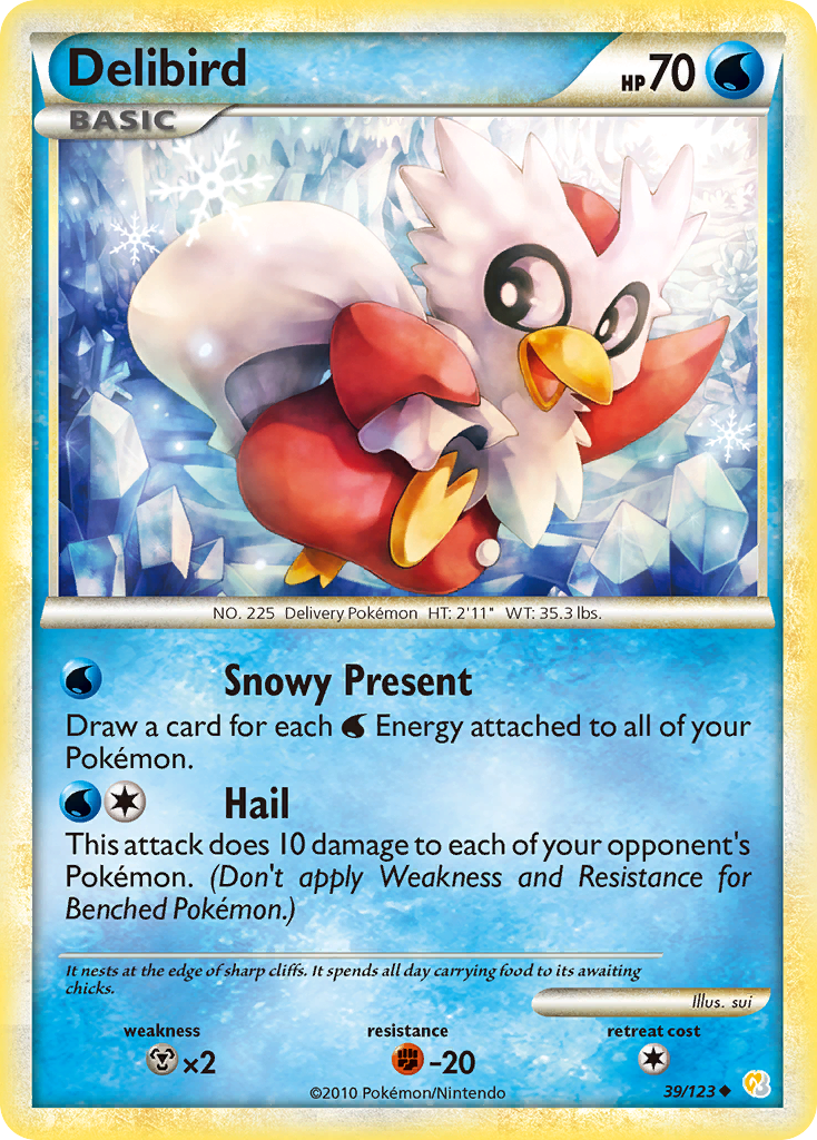Delibird (39/123) [HeartGold & SoulSilver: Base Set] | Game Haven TX