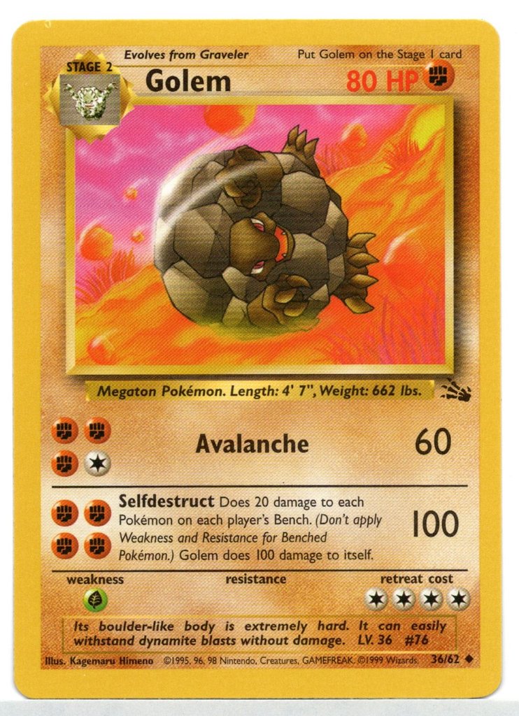 Golem (36/62) [Fossil Unlimited] | Game Haven TX